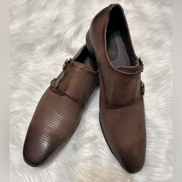 Carrucci Perforated Double Monk Strap Red Bottom K5308-06 Shoes - Picture 2 of 9